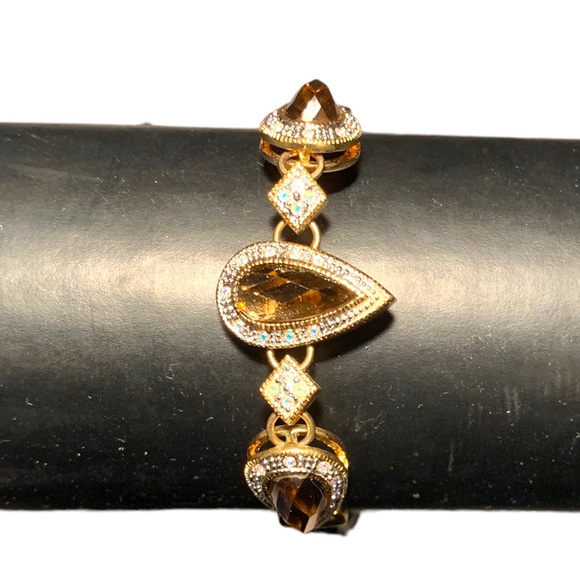 VTG Butler Fifth Avenue Collection Smoky Quartz Rhinestone Necklace & Bracelet - Picture 7 of 11